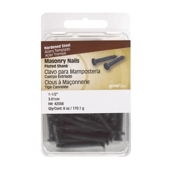 42056 6 oz Masonry Steel Nails 1.5 in. - pack of 5, Hillman, Mfr#: 50846